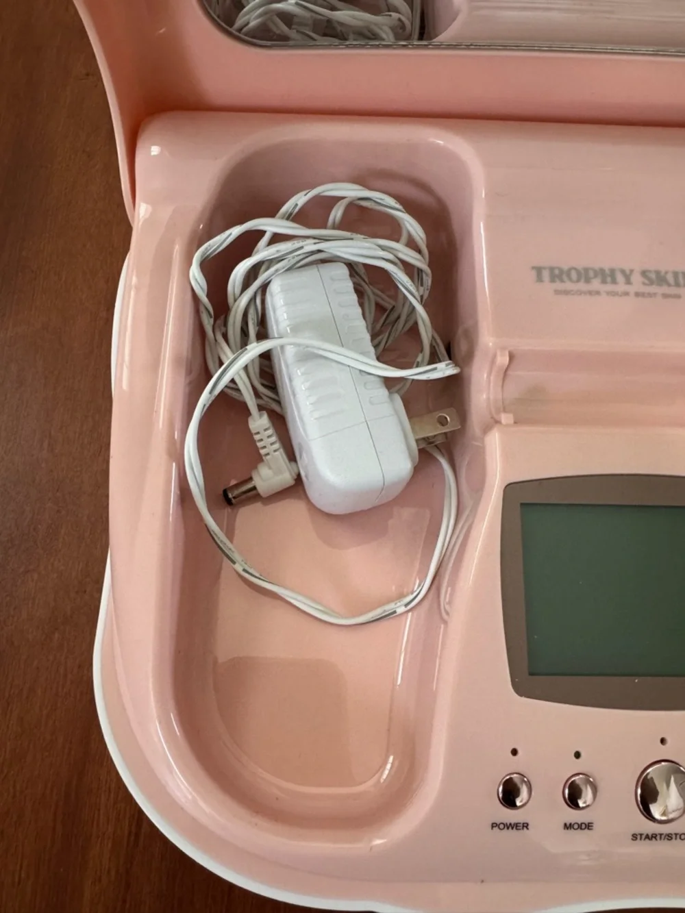 Trophy Skin Facial Microdermabrasion Device in White & Blush